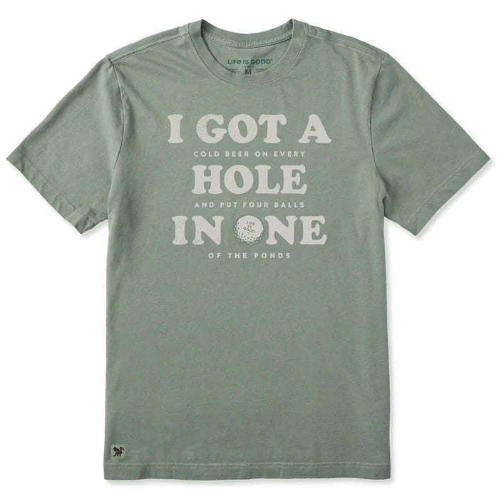 Men's Hole in One Short Sleeve Crusher Tee Shirt