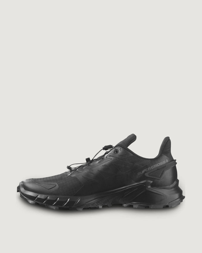 Men's Salomon SuperCross 4 Trail Running Shoes - Black/Black/Black