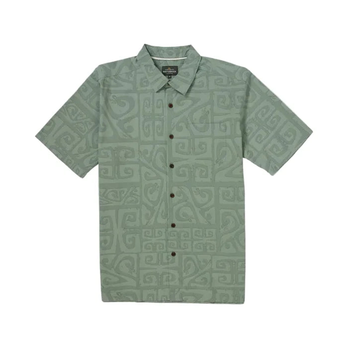 Men's Waterman Tiki Beach Short Sleeve Button Down Shirt