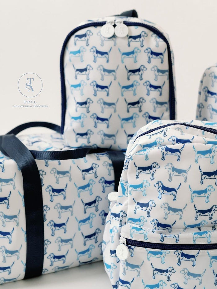 Mini Backer - Puppy Love Blue - Wee Bee Baby Boutique