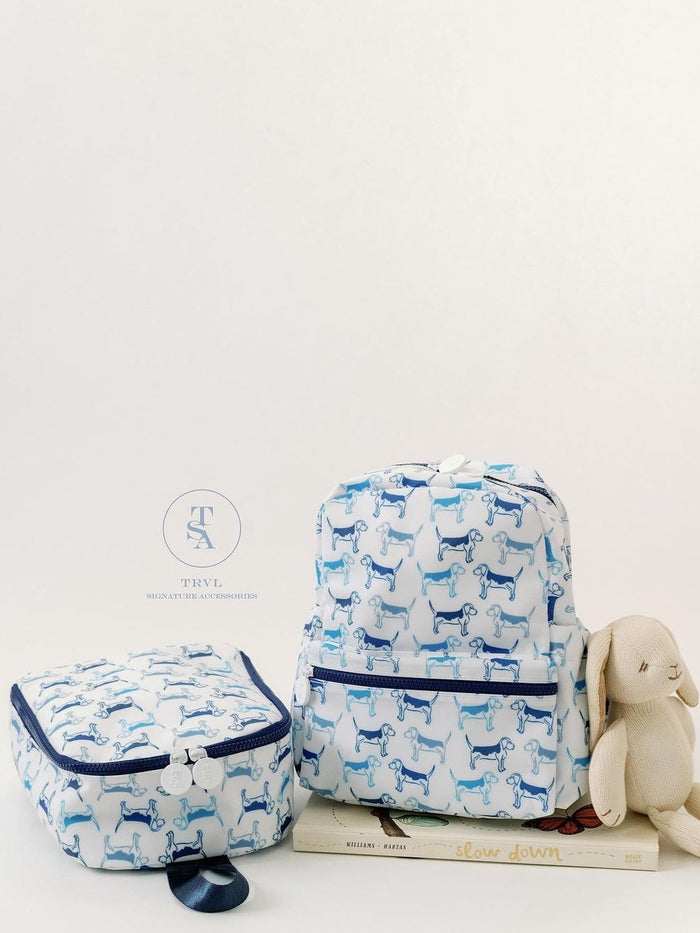 Mini Backer - Puppy Love Blue - Wee Bee Baby Boutique