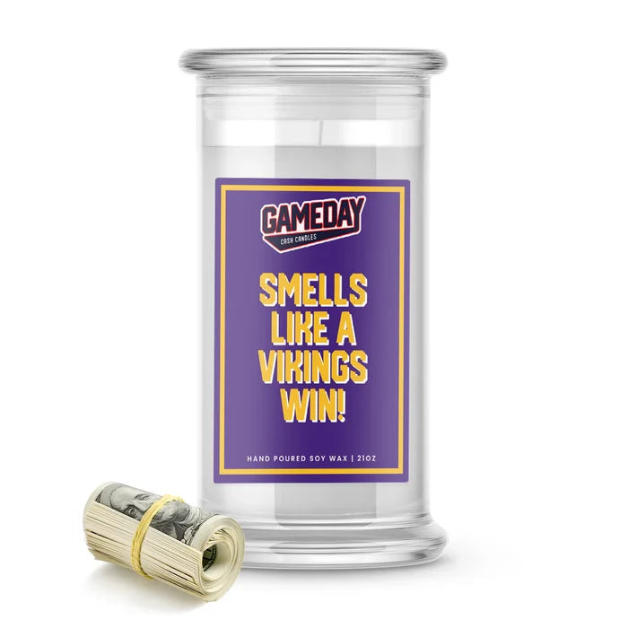 Minnesota Vikings-Inspired Game Day Cash Candle