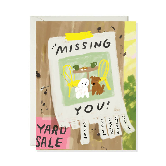 Missing You Flyer Greeting Card