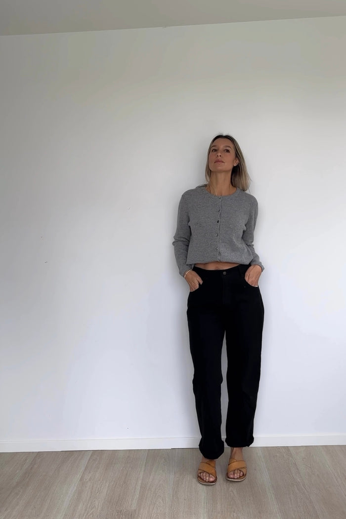 MOM Jeans Black