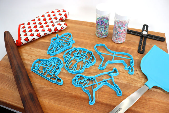 Neapolitan Mastiff Cookie Cutters - Mastiff Face, Mastiff Hat, Mastiff Outline, Mastiff Stack, Mastiff Sitting - Mastiff Gift Idea
