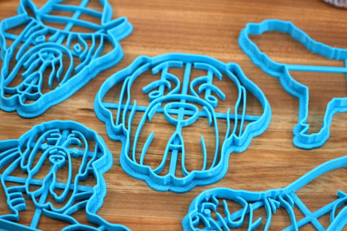 Neapolitan Mastiff Cookie Cutters - Mastiff Face, Mastiff Hat, Mastiff Outline, Mastiff Stack, Mastiff Sitting - Mastiff Gift Idea