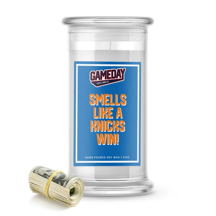 New York Knicks-Inspired Cash Candle Made in USA