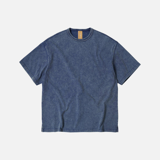OG VINTAGE DYEING HALF TEE - WASHED NAVY