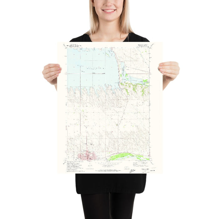 Old Map of Ogallala, Nebraska by USGS, 1971 – Lake McConaughy & North Platte River