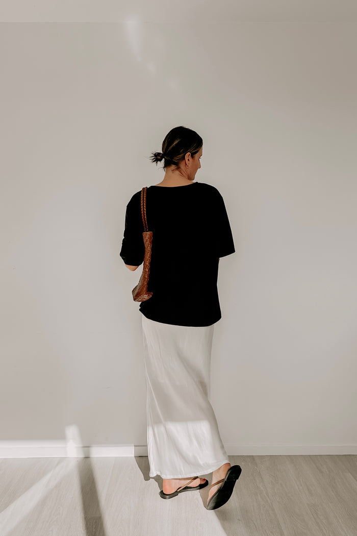 Organic Cotton Boyfriend Tee Black