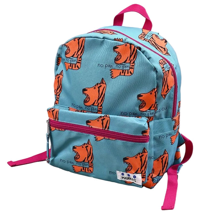Patterned Backpack Light Blue Print