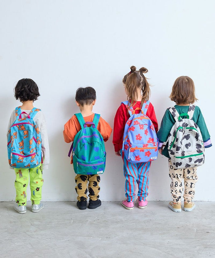 Patterned Backpack Light Blue Print
