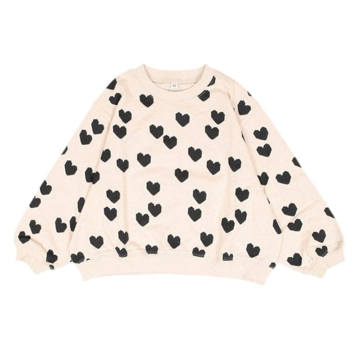 Patterned Sweatshirt Black Print