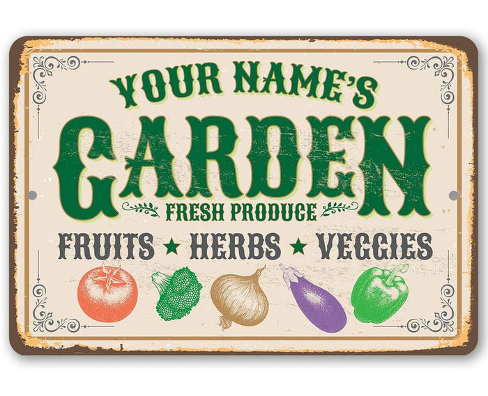 Personalized - Garden Decor - Metal Sign | Lone Star Art.