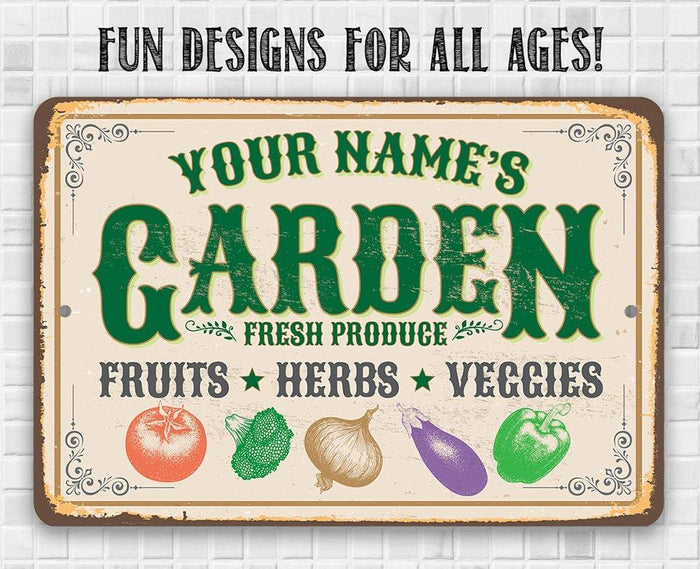 Personalized - Garden Decor - Metal Sign | Lone Star Art.