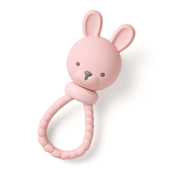 Pink Bunny Sweetie Rattle - Wee Bee Baby Boutique