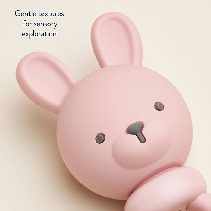 Pink Bunny Sweetie Rattle - Wee Bee Baby Boutique