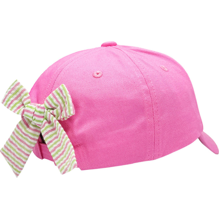Pink Tee Time Bow Baseball Hat -  Youth