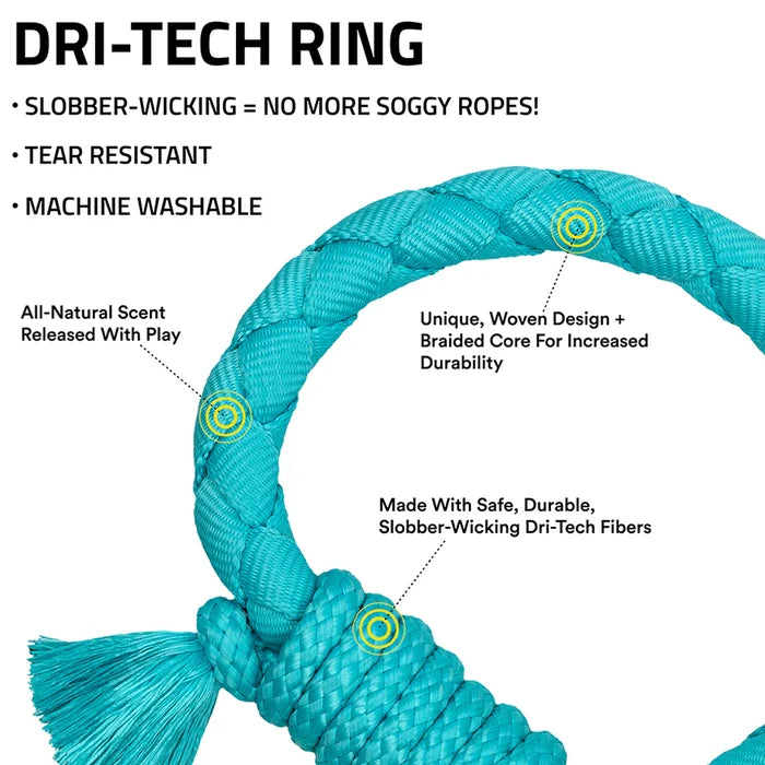 Playology Dual Layer Ring Dog Toy, Jumbo size, with an all-natural chicken scent. - Dog.Dog.Cat.