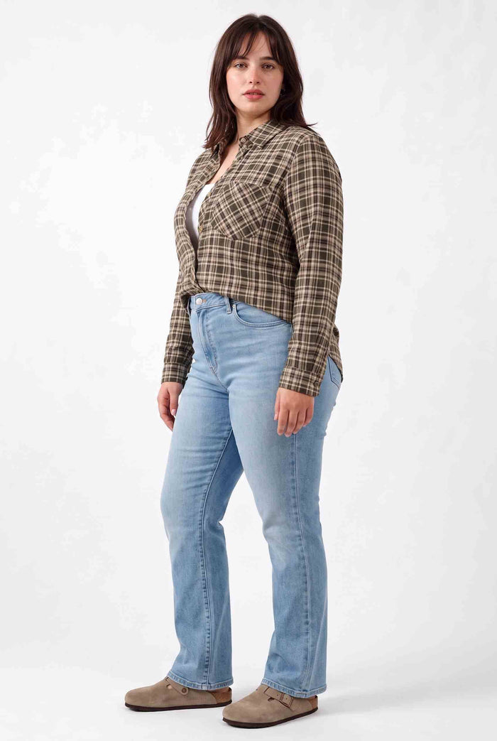 PLUS WANDER PLAID BUTTON DOWN SHIRT