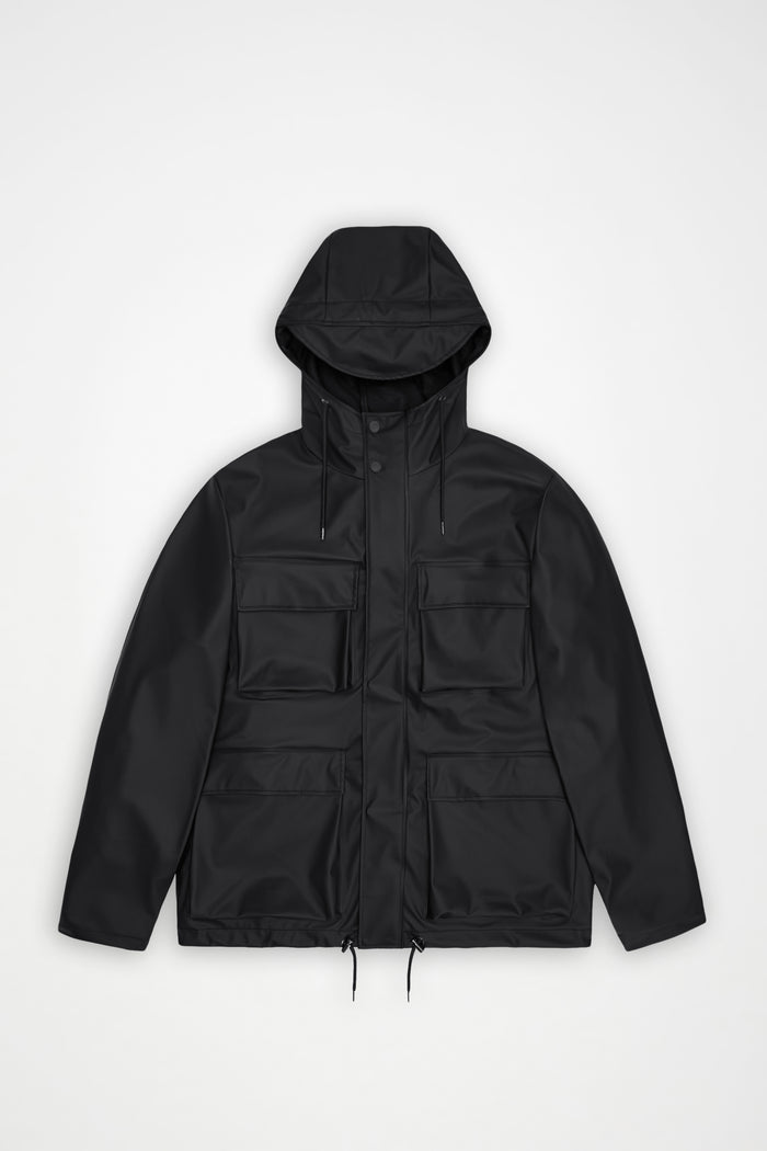 RAINS Pocket Jacket Black Jacket