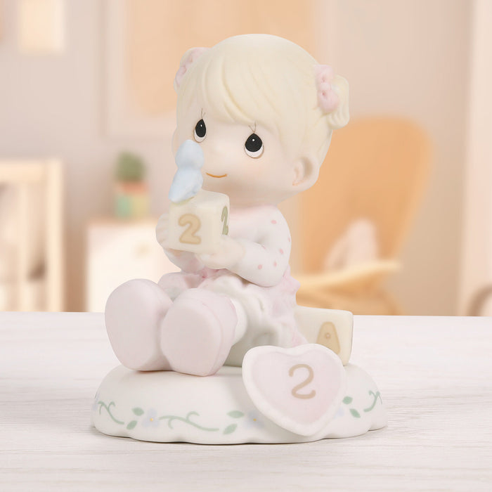 Precious Moments - Growing in Grace Age 2 Baby Girl Porcelain Figurine 142011