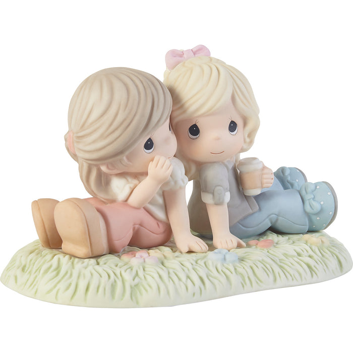 Precious Moments - I've Got Your Back Figurine Sisters Friends Coffee Latte Porcelain Figurine 203008