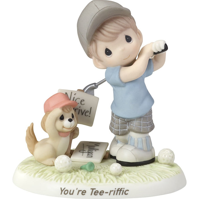 Precious Moments - You're Tee-riffic Father's Day Golfing Dog Porcelain Figurine 173010