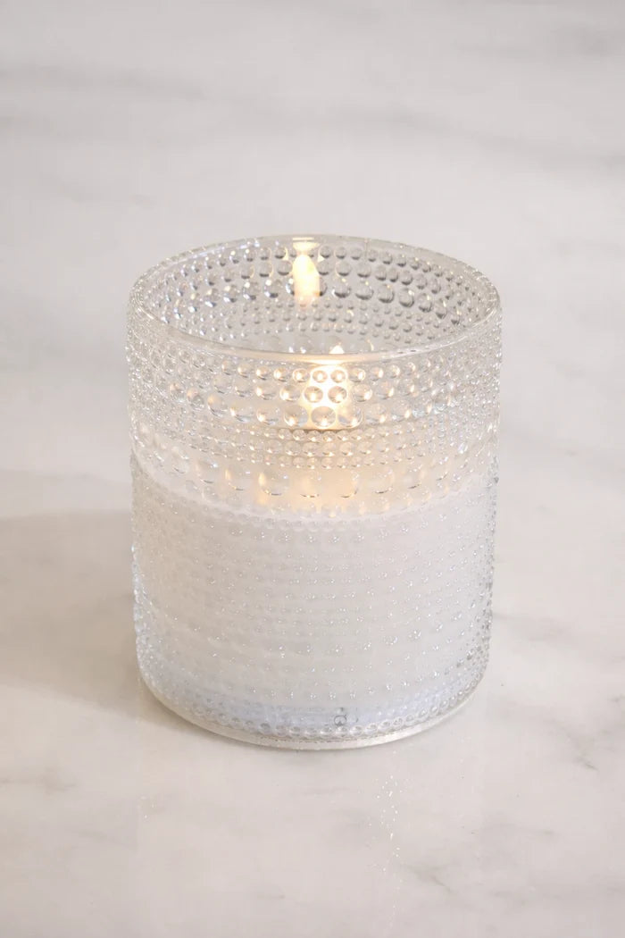 Radiance Embossed LED Candle-Small: Product View