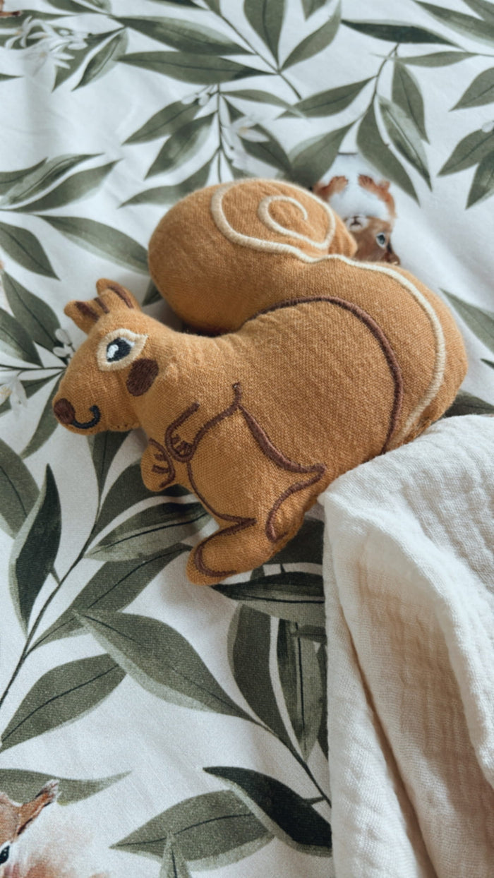 Rattle Toy Squirrel With Nappie