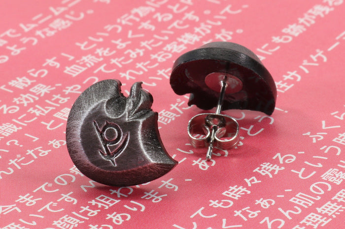 Reaper FFXIV Soul Crystal Earrings/RPR Job Stone FF14 Final Fantasy 14 FFXIV Charm -Stainless Steel Stud-