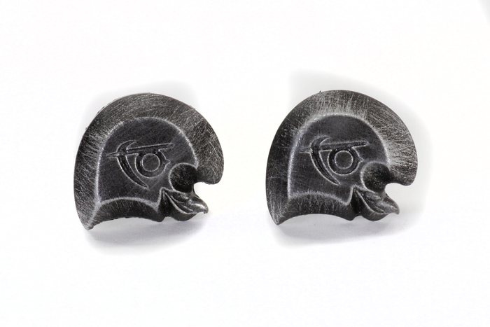 Reaper Job Icon Stainless Steel Studded Earrings Pair - FFXIV