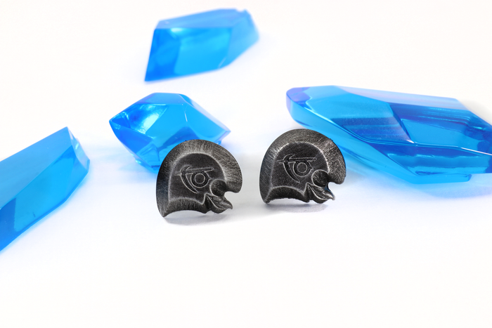 Reaper Job Icon Stainless Steel Studded Earrings Pair - FFXIV