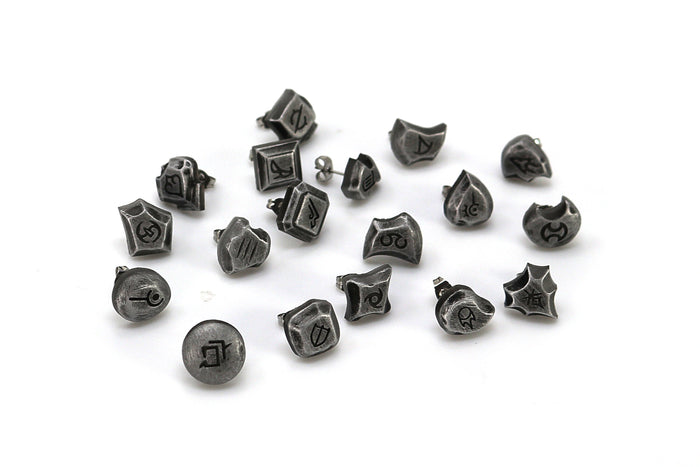 Reaper FFXIV Soul Crystal Earrings/RPR Job Stone FF14 Final Fantasy 14 FFXIV Charm -Stainless Steel Stud-