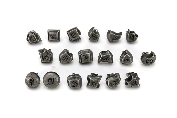 Reaper FFXIV Soul Crystal Earrings/RPR Job Stone FF14 Final Fantasy 14 FFXIV Charm -Stainless Steel Stud-