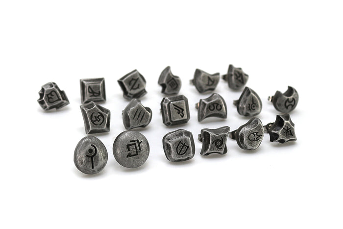 Reaper FFXIV Soul Crystal Earrings/RPR Job Stone FF14 Final Fantasy 14 FFXIV Charm -Stainless Steel Stud-