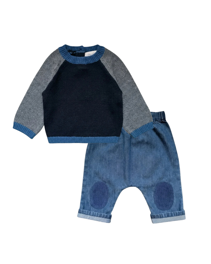 Rupert Knitted Pull Black, Dark Grey