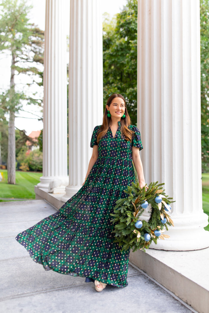 Sail to Sable Marie Maxi Dress - Blackwatch Plaid