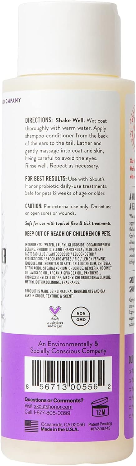 Skout Probiotic Shampoo & Conditioner - Lavender : 16 oz - Dog.Dog.Cat.