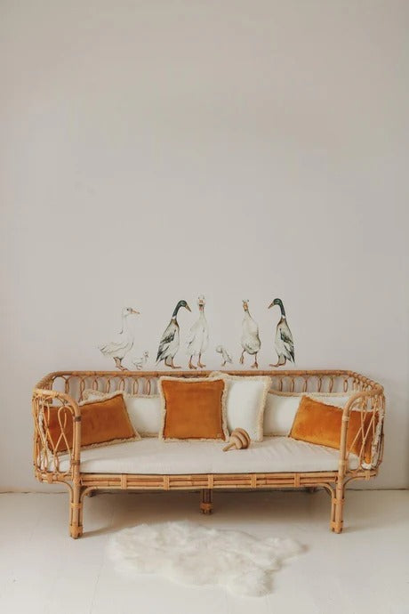 Soft Velvet Cushion with Fringe White
