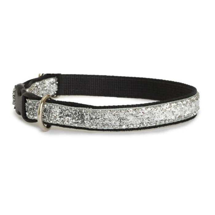 Sparkle Dog Collar Black Plastic Buckle