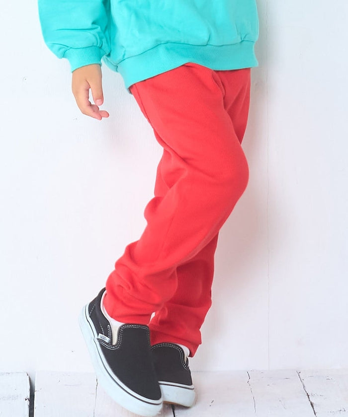 Stretch Plain Leggings Red