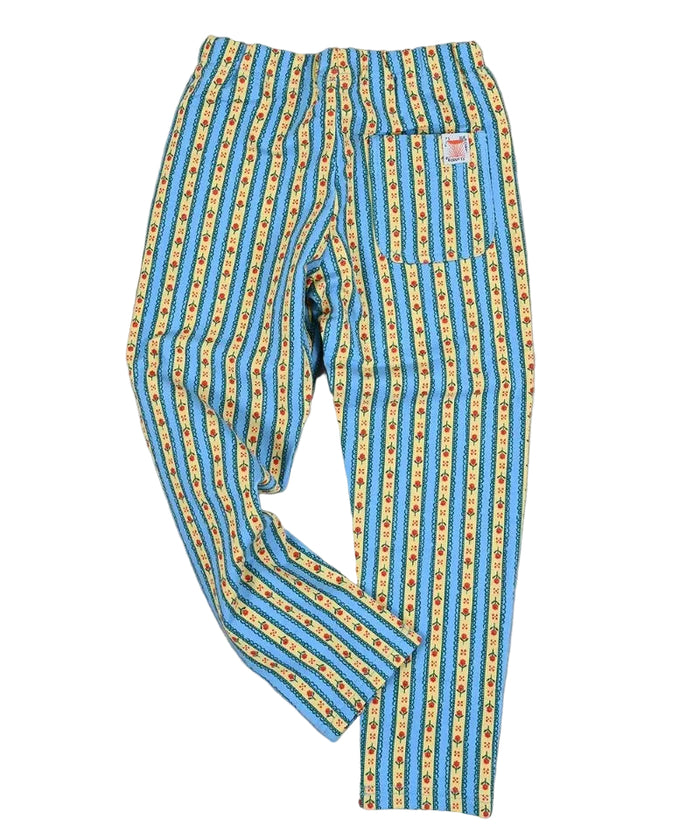Stretched Patterned Leggings Light Blue Print