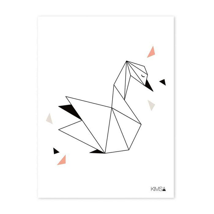 Swan Geometric Poster