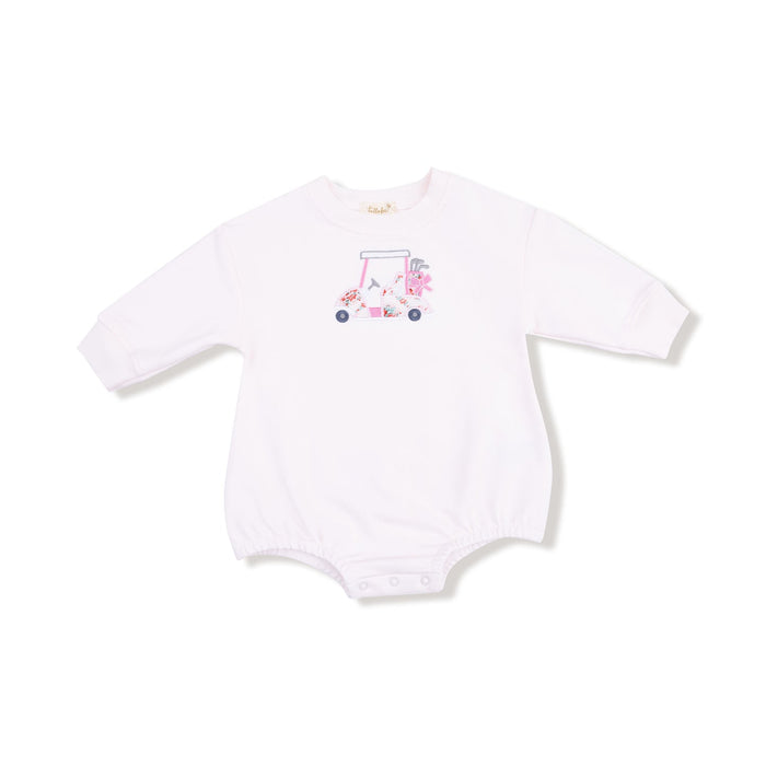 Sweatshirt Bubble - Pink Golf Cart - Wee Bee Baby Boutique