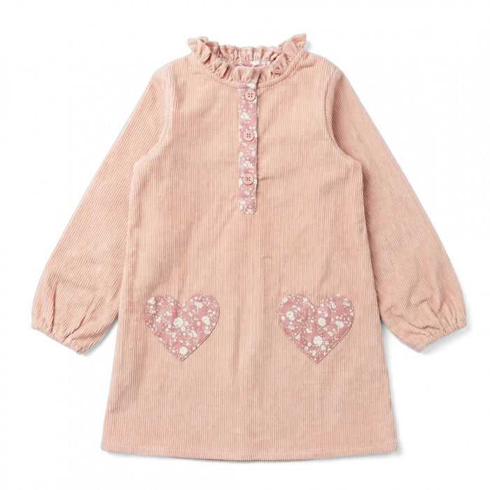 Sylvie Dress Big Corduroy Pink