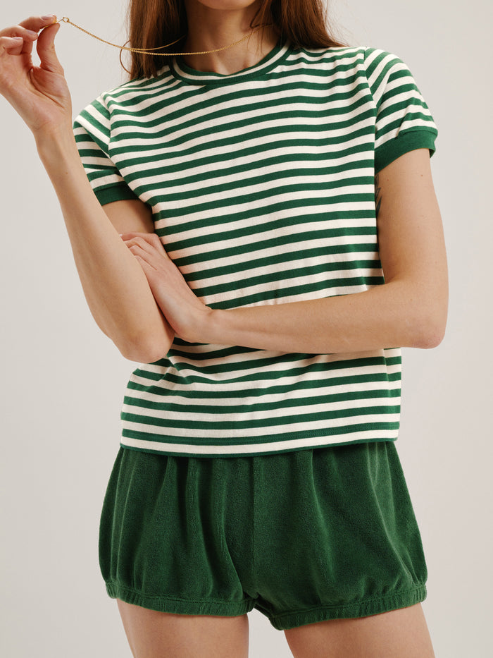 Grass-Ivory Stripe