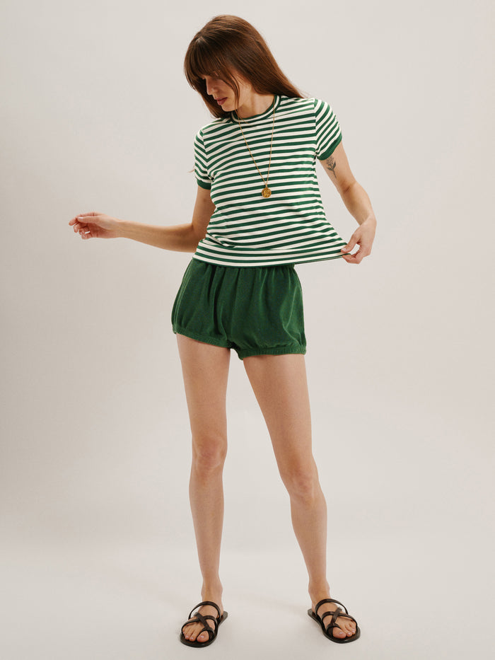 Grass-Ivory Stripe