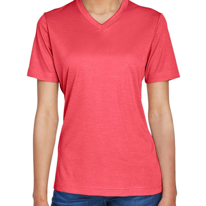 Team 365 Women's Sonic Heather Performance V NeckT-Shirt