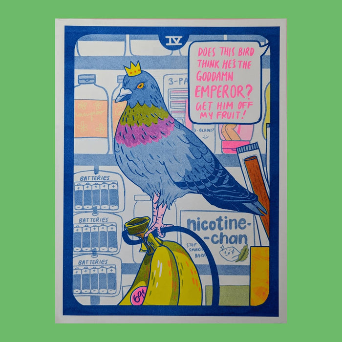 The Emperor Risograph Print
